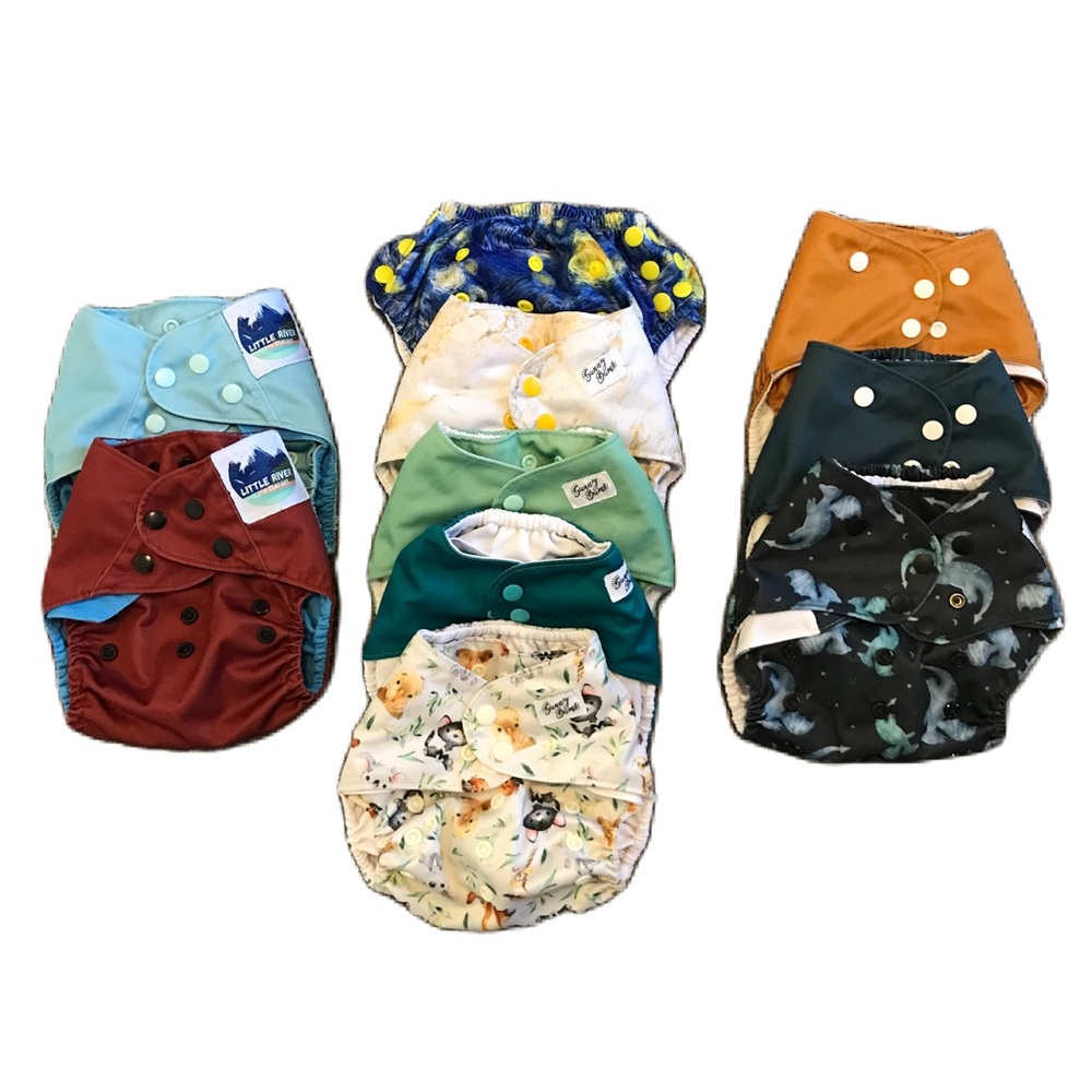 SUNNY BUMS, STOUT HOUSE, LITTLE RIVER One Size Cloth Diapers in Various Patterns